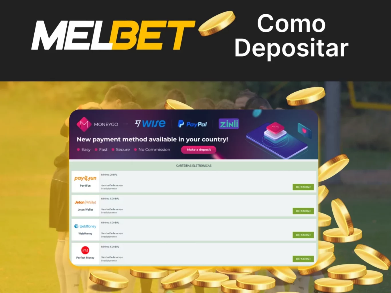 Melbet deposit methods no Brasil 